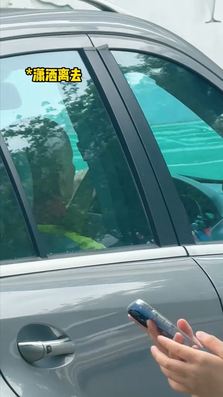 訪問結束後,羅家英瀟灑駕車離開,盡顯其老頑童本色。