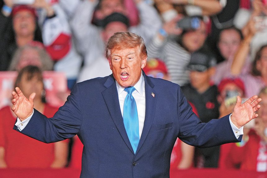 特朗普總統5日在內布拉斯加州參加一場競選集會。美聯社