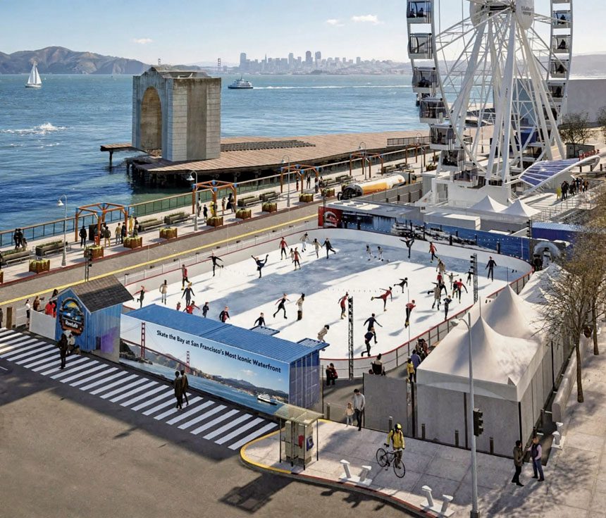 漁人碼頭今年節日期間將增添大型戶外溜冰場,11月4日正式開幕。San Francisco on Ice