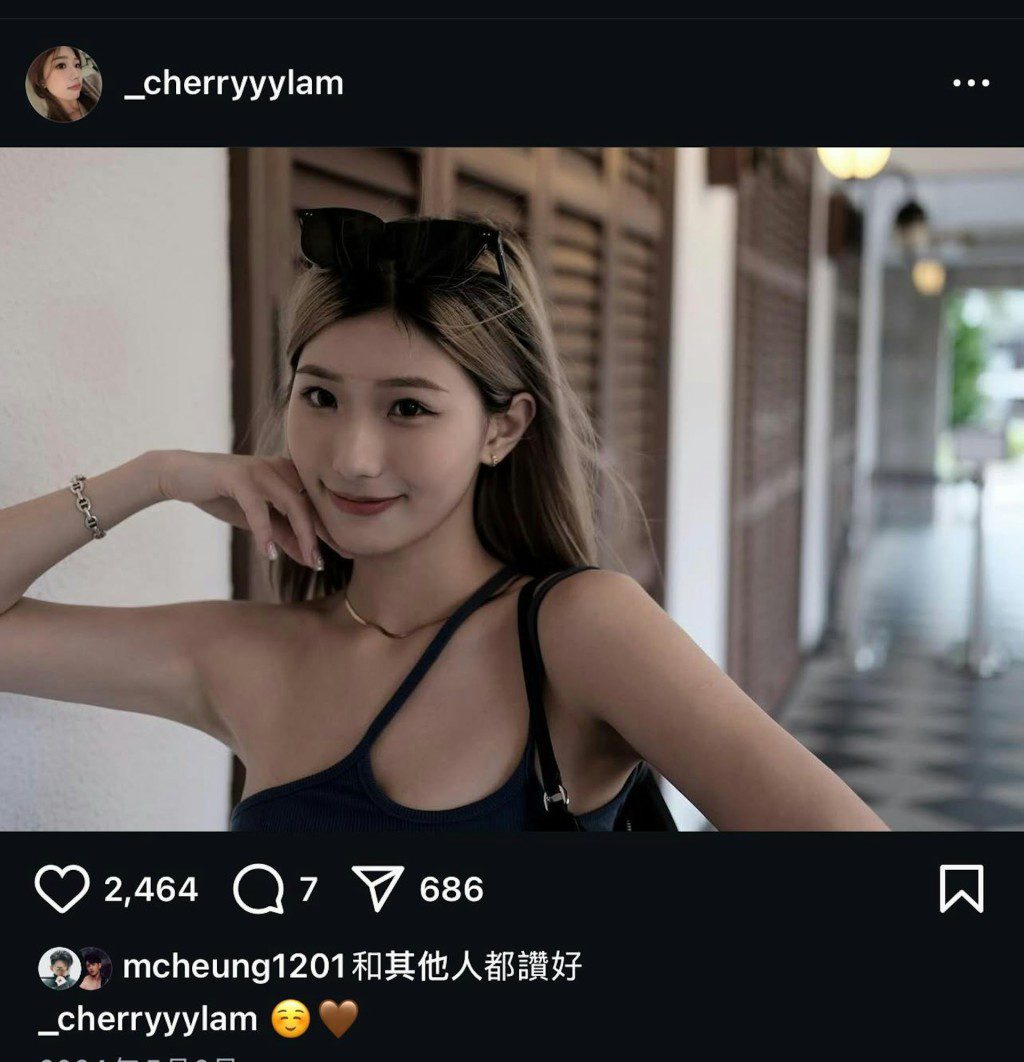 MC張天賦雖否認戀情,但卻點讚了緋聞女友的性感照。