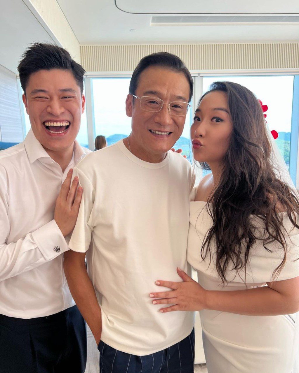梁家輝對於女兒結婚，面露不捨之情。
