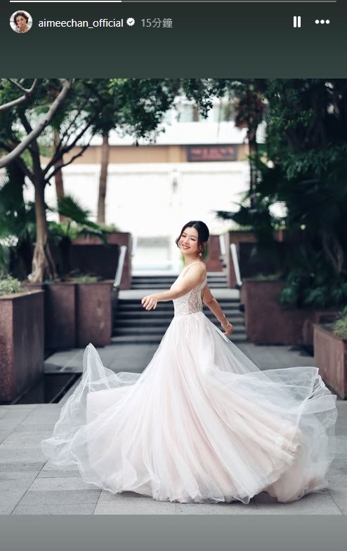 陳茵媺早前在IG發文,慶祝與陳豪結婚13周年。