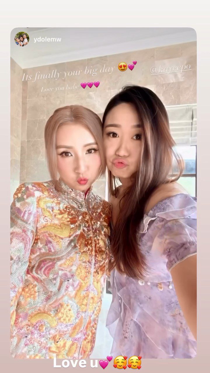 譚嘉儀今日正式成為幸福人妻。