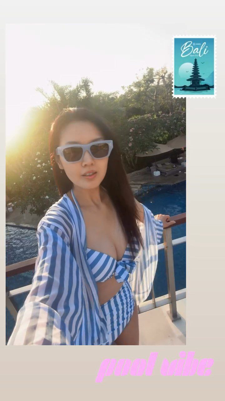 陳庭欣參加婚禮，順道享受度假時光。