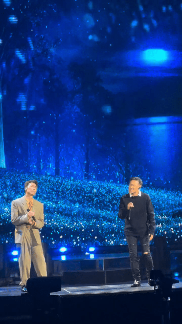 張學友擔任許志安演唱會的重量級表演嘉賓。(Threads圖片)