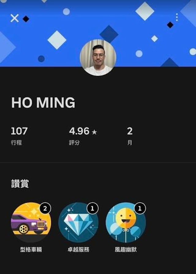 有網民指用叫車App時,司機頭像為沈震軒,名字「HO MING」與其本名沈浩明相同。