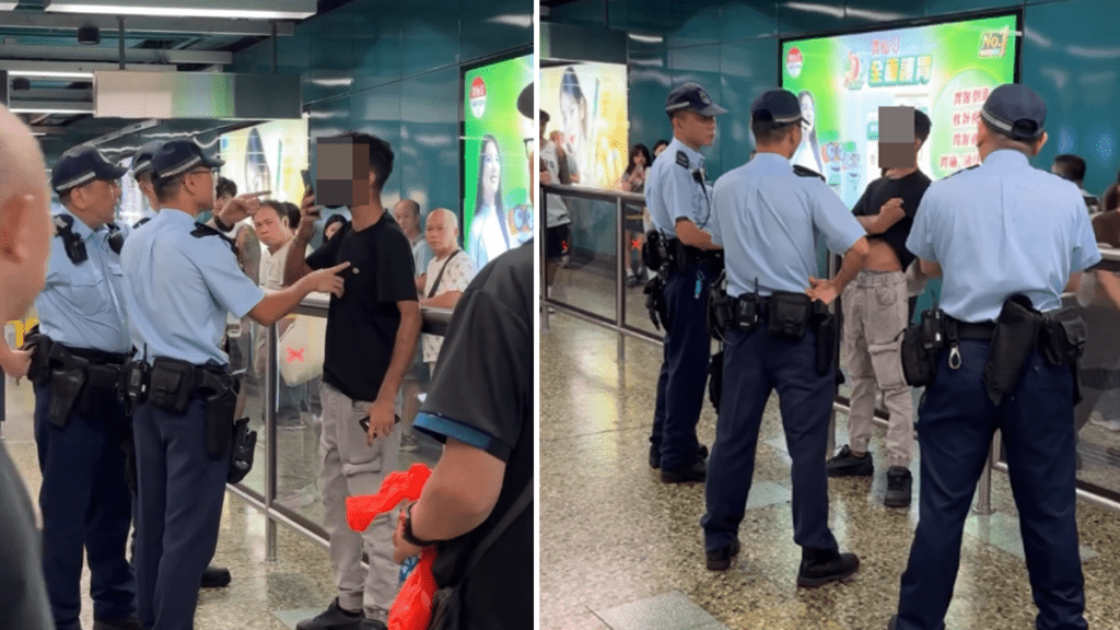 港鐵深水埗站南亞裔男子涉行為不檢被捕 警員截查期間遭辱罵