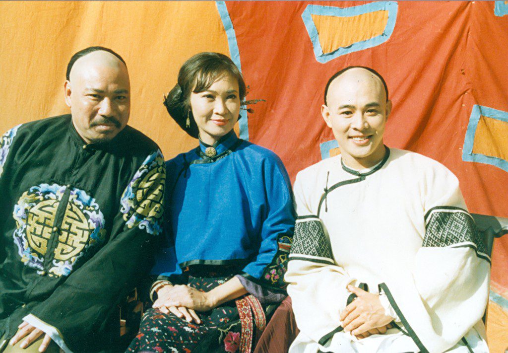1992年李連杰與蕭芳芳合作電影《方世玉》。