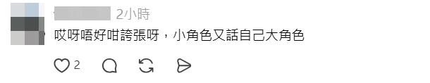 有網民指蔡思貝「吹大」自己的角色份量。