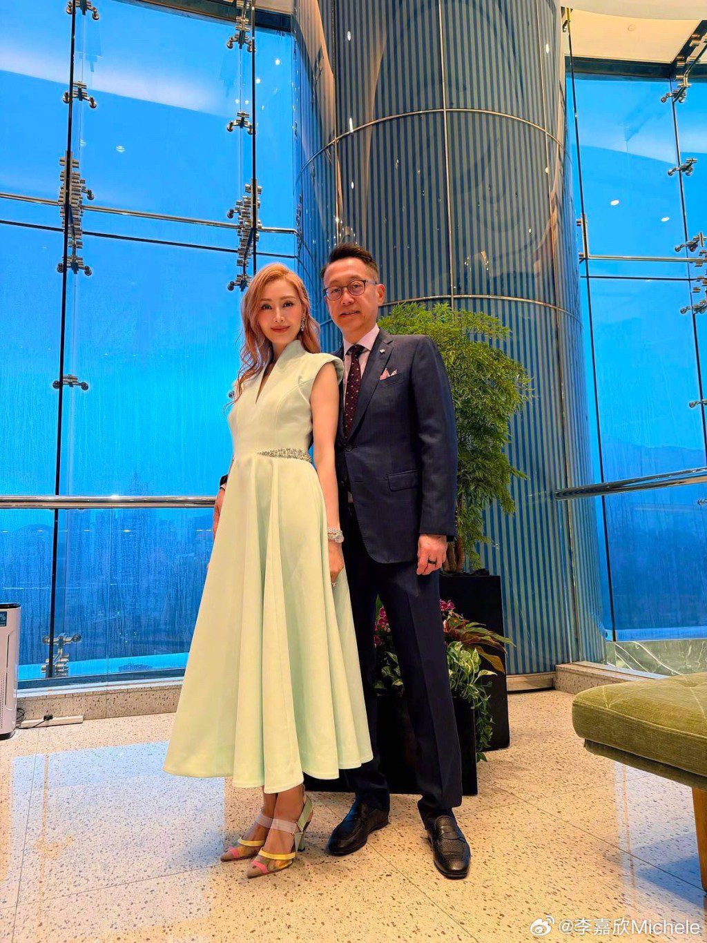 李嘉欣與許晉亨在端午節分享的二人合照。