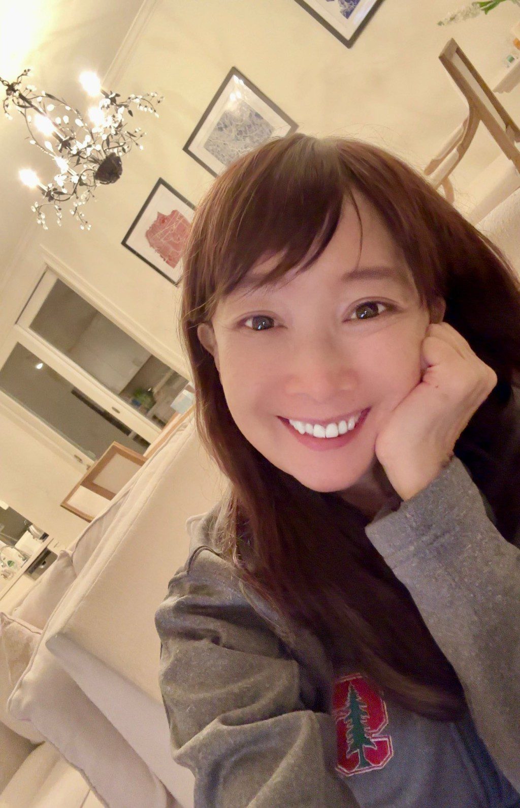 陳美齡早前到美國探望大仔一家。