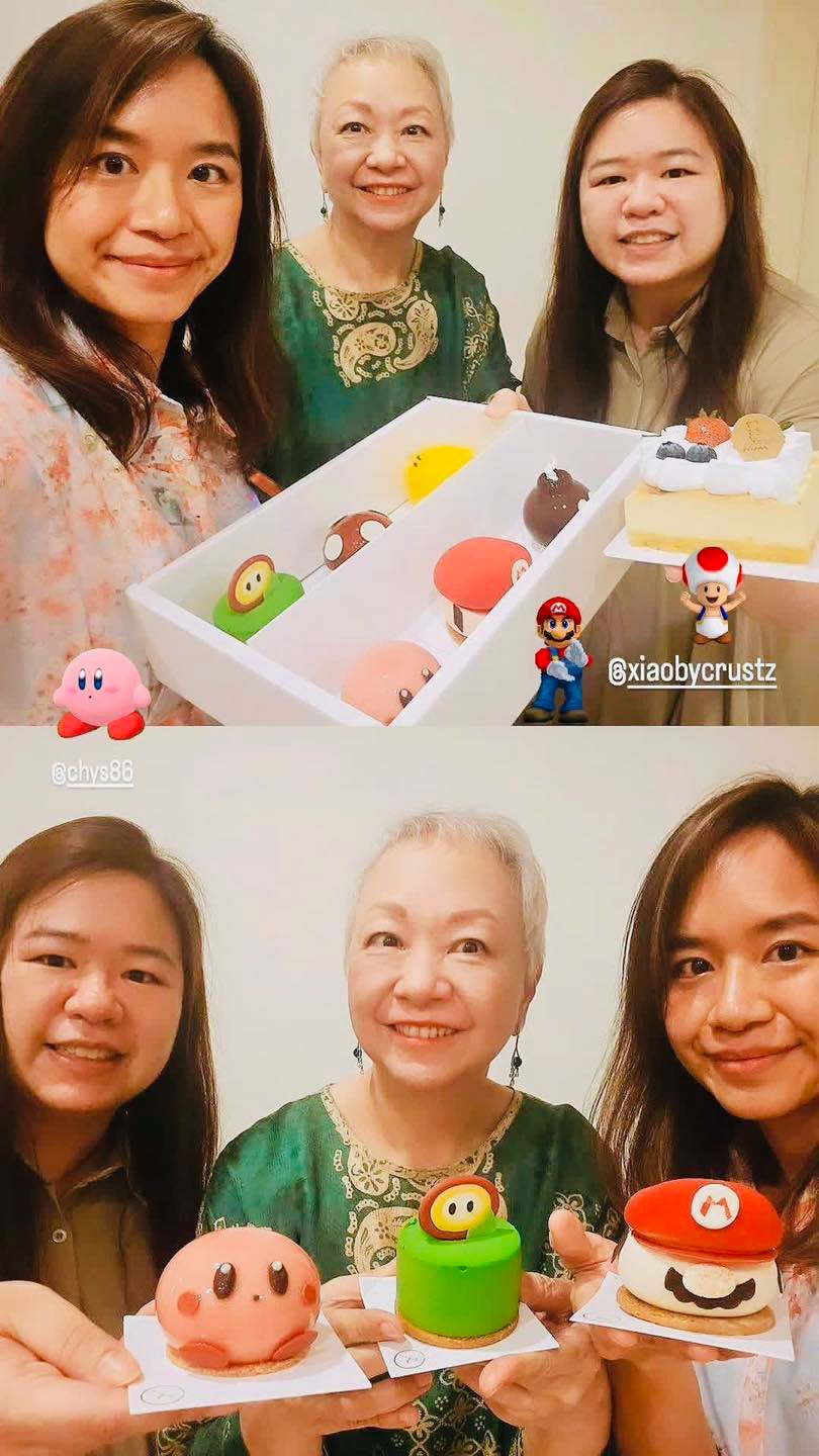 陳秋霞的二女鍾惠雅亦有在慶生照中亮相。