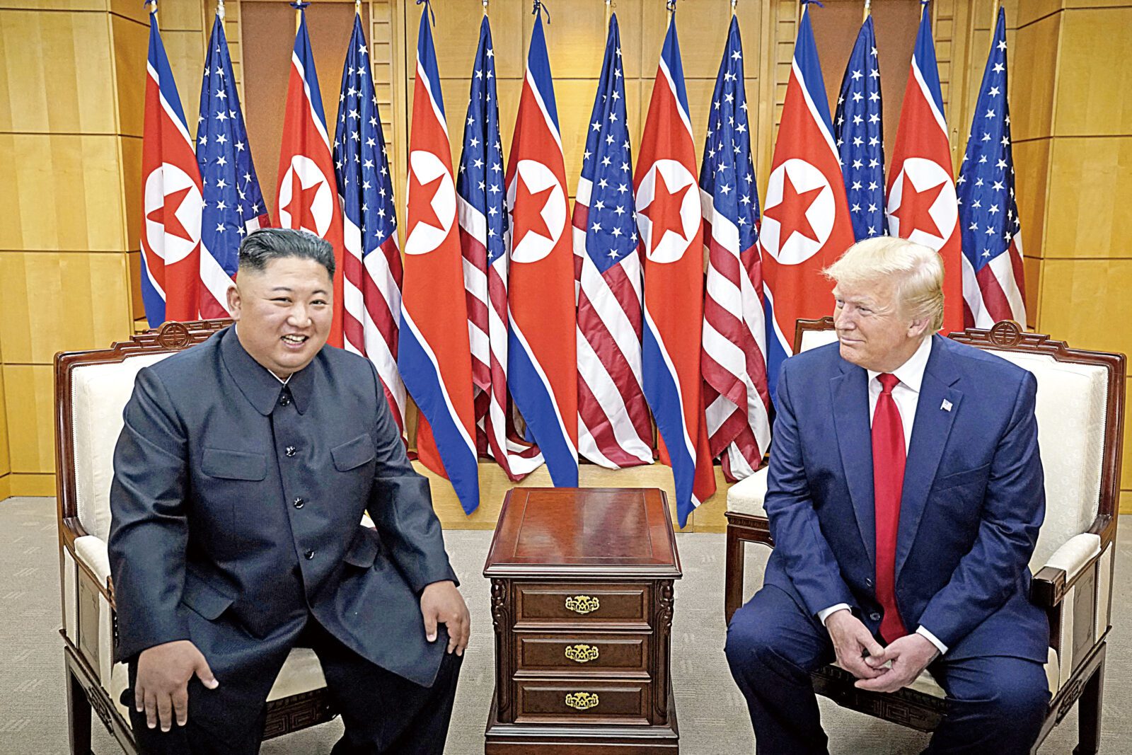 特朗普2019年6月在板門店朝韓非軍事區會見朝鮮領導人金正恩。路透社資料圖片