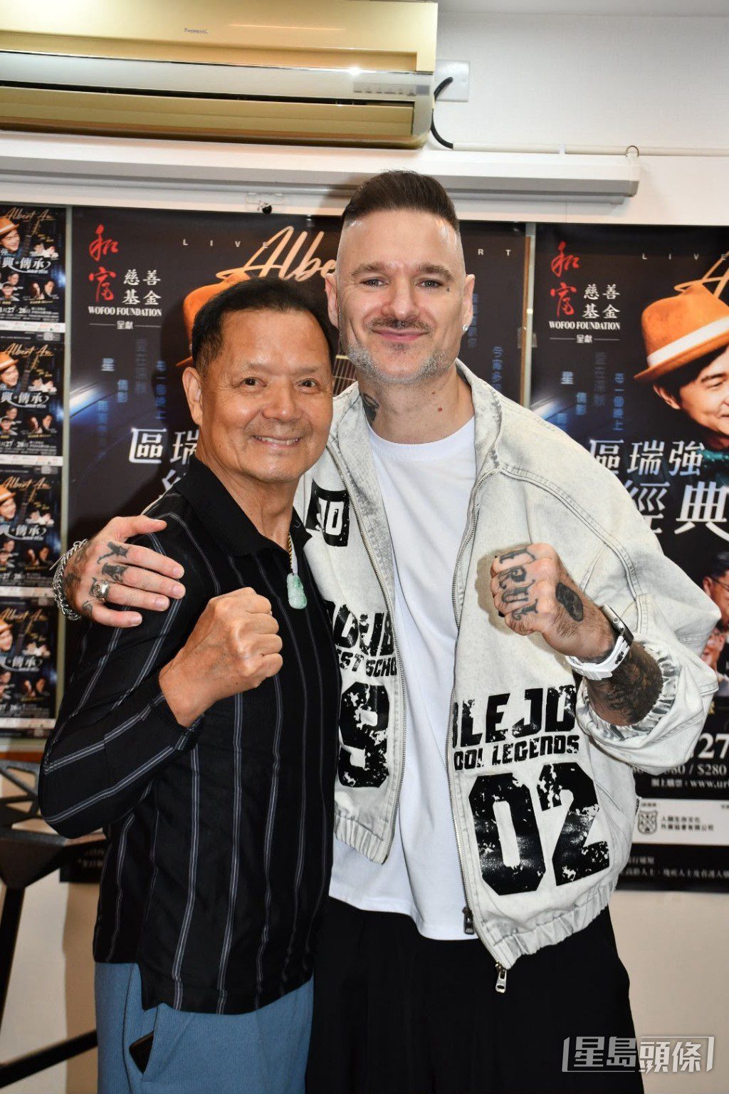 古淖文宣布明年紅館開騷，占士丁丁與吳大強替他開心。
