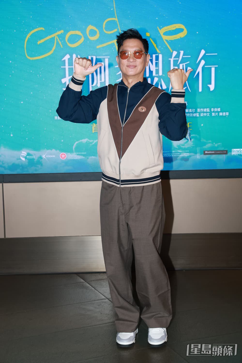 張家輝現身主演電影《我阿爹想旅行》的首映禮。