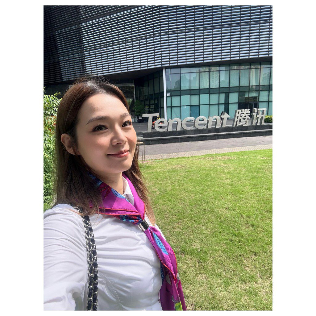 呂慧儀早前到訪騰訊大樓,為其教育事業探索合作機會。