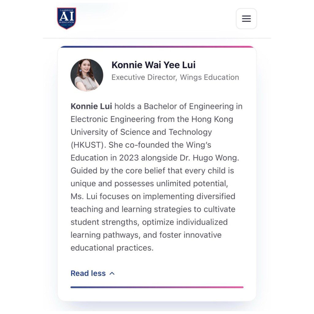 呂慧儀的教育事業版圖,逐步拓展至國際層面。