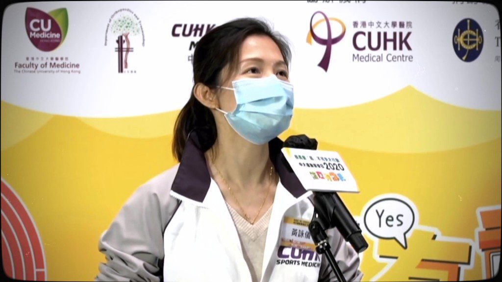 2021年，黃詠儀醫生因頸椎問題做術前檢查時，意外發現患上第一期肺癌。