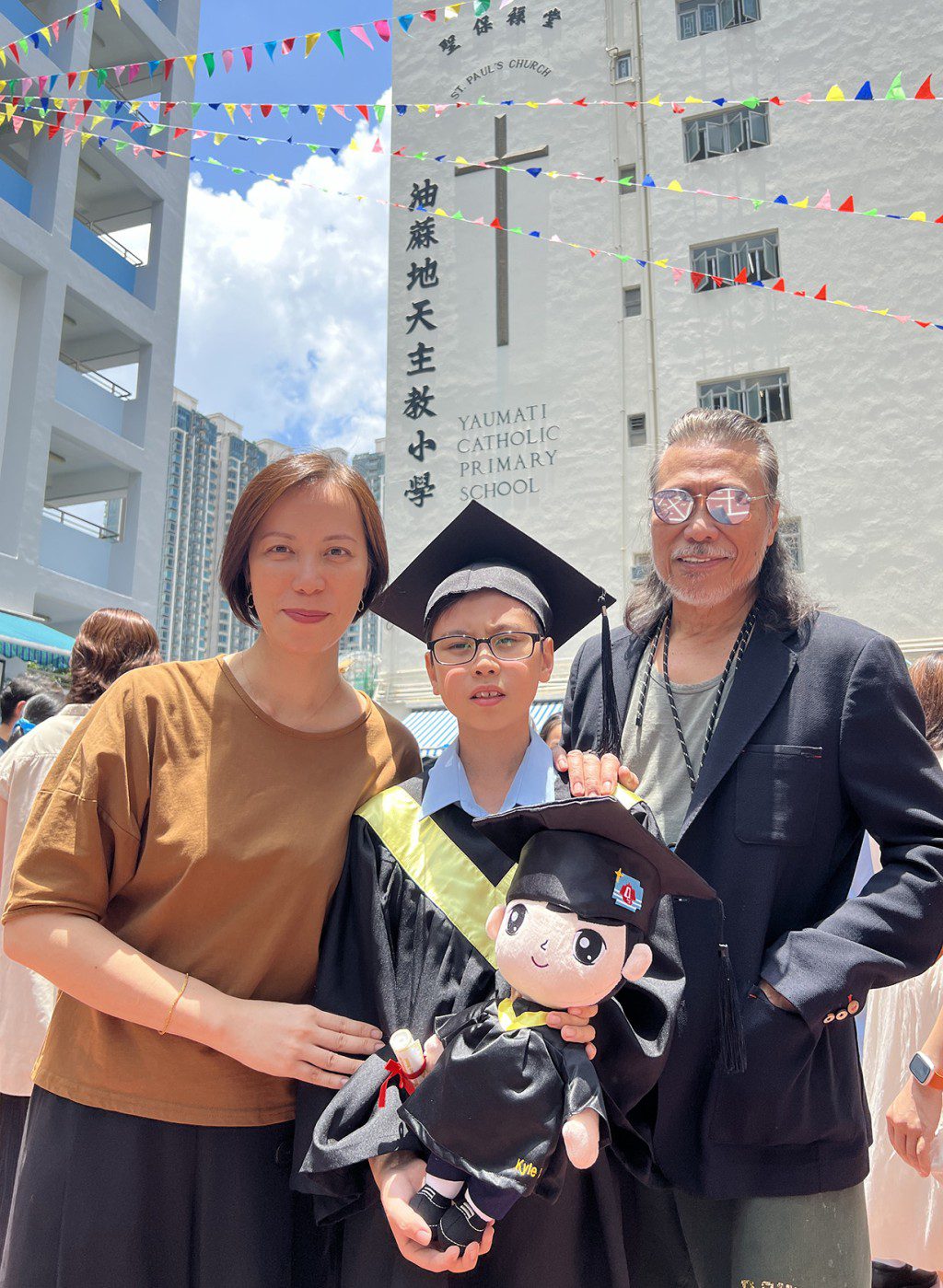夏韶聲的外孫Kyle在暑假後便成為中學生。