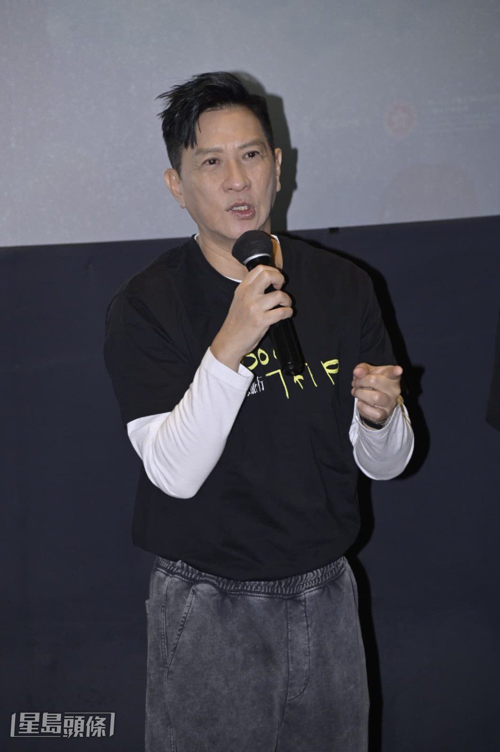 張家輝在活動上分享電影拍攝的點滴感受。