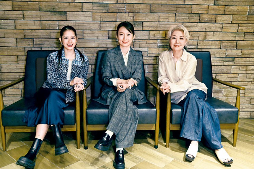 （左起）楊雅文、周家怡和金燕玲3位不同世代的女演員，因拍攝《媽樣年華》而各有得着。