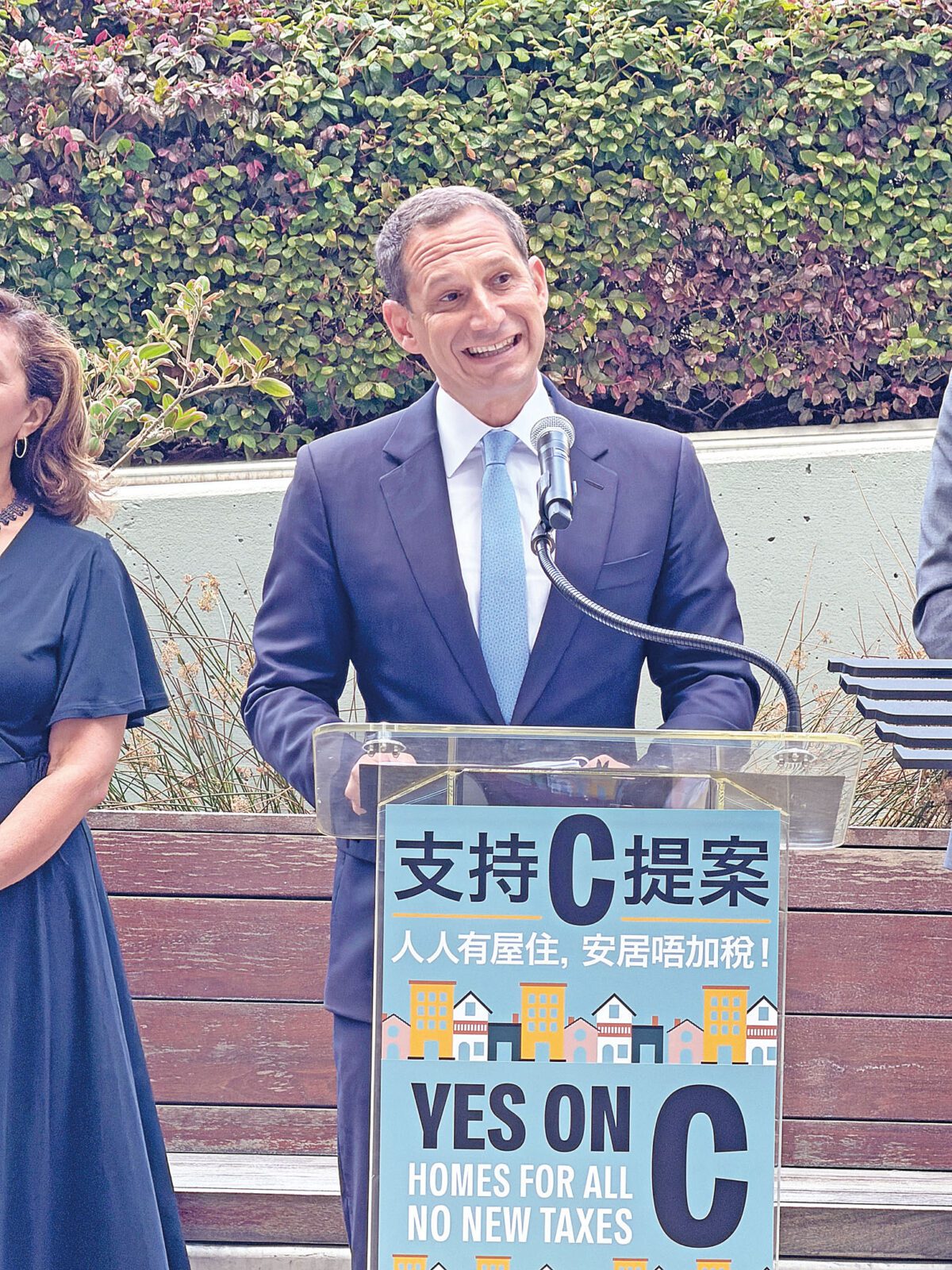 羅偉早前在支持C提案的活動上發言,呼籲增加可負擔住房供應。記者蘇婕雅攝