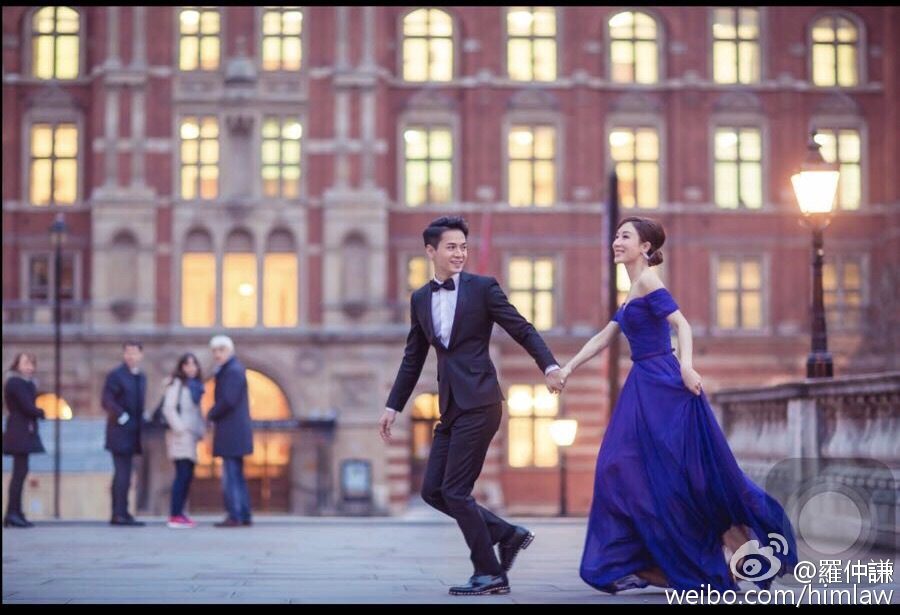 楊茜堯與羅子溢在英國古堡舉行結婚儀式。