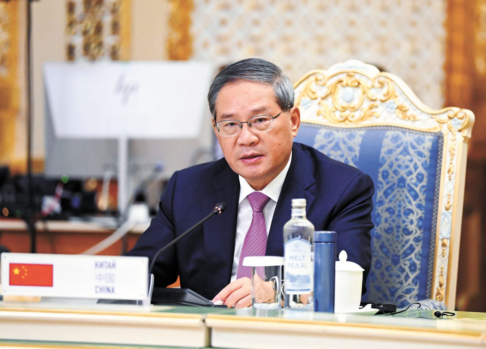 中國國務院總理李強出席上合組織成員國政府首腦會議。新華社