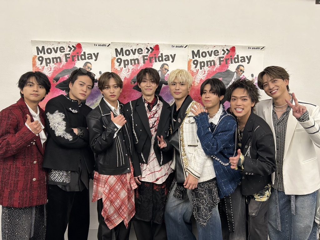 在豬俁周杜（左三）退團後，timelesz迅速以7人體制恢復活動。