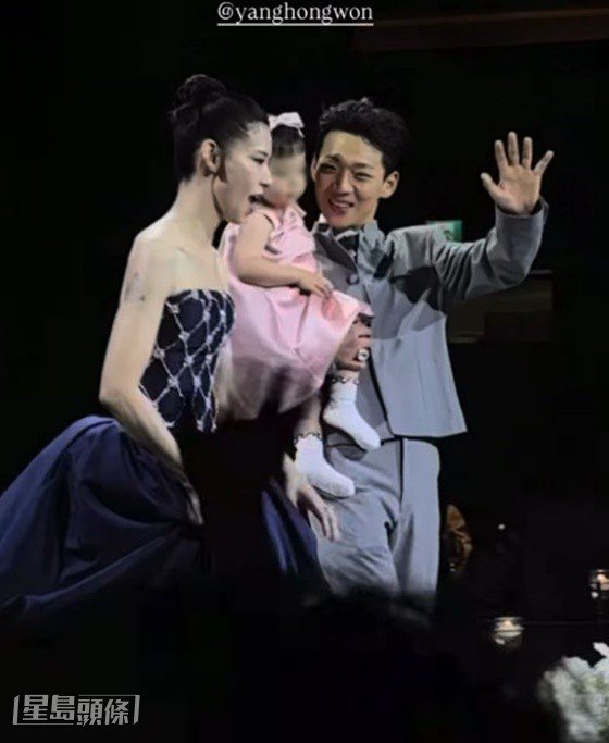 梁洪元與元賢珠交往9年並育有一女,6天前一家三口才幸福亮相婚禮。
