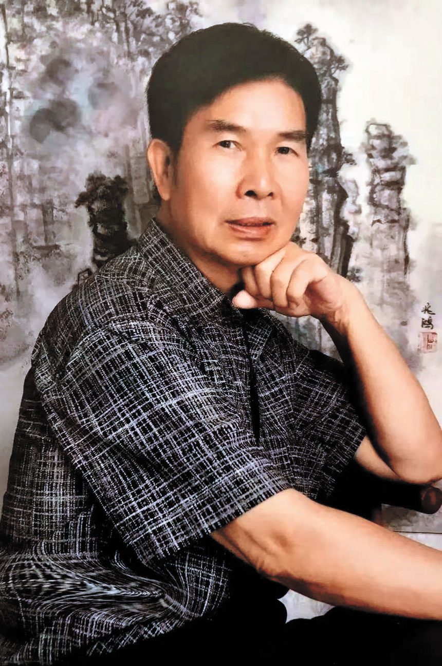 畫家何兆鴻首次舉辦畫展。受訪者提供