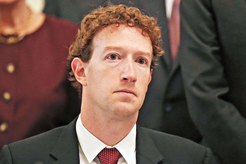 Meta行政總裁朱克伯格與公司達成協議，可出售部分新類別股份，以支付加州可能開徵的富豪稅。美聯社資料圖片