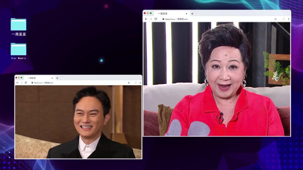 薛家燕在隔空提問環節現身,向張智霖發問。