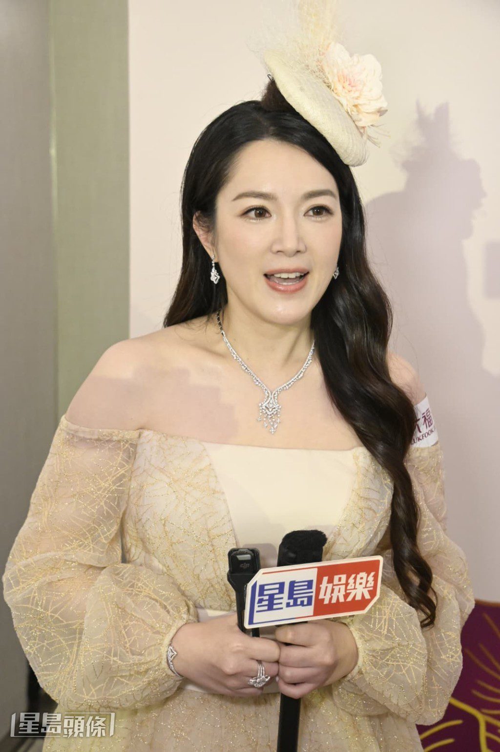 苟芸慧在馬場活動中盛裝亮相,並暢談近況與工作計劃。