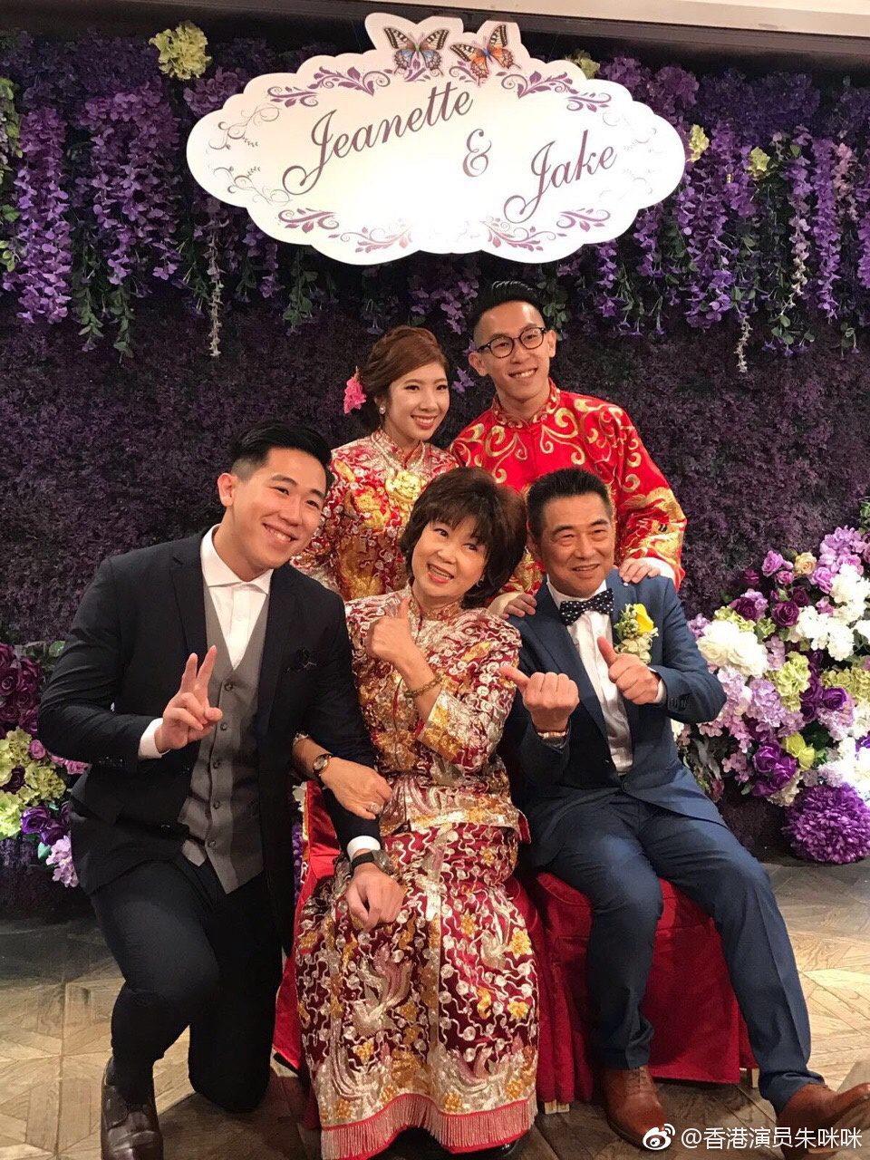 朱咪咪的兒子們已經成家立室。