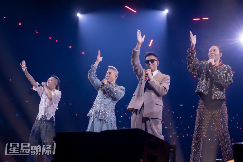 第二場表演嘉賓古天樂登場,與草蜢一同跳唱《今期流行》。