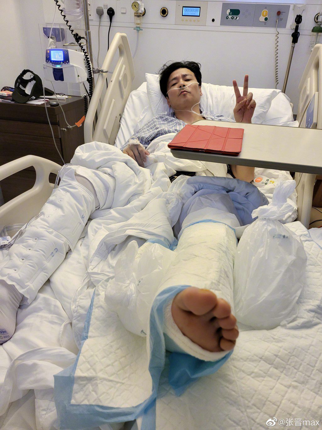 張晉當時情況嚴重,需要休息一段時間。