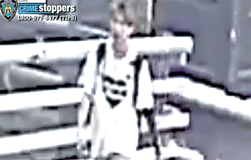 警方公布涉案男子的監控影像。警方提供