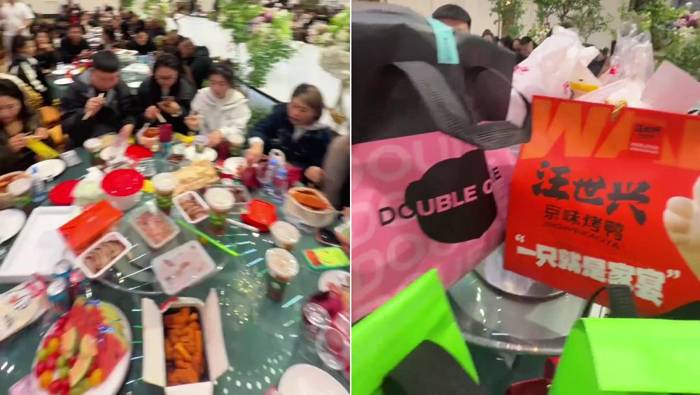 黑龍江婚禮設外賣專席 炸雞奶茶款待年輕好友