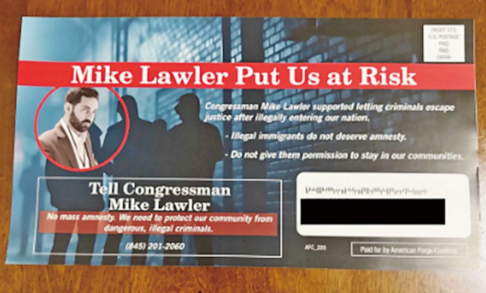 勞勒表示,假郵件事件已轉交FBI跟進。 Lawler for Congress