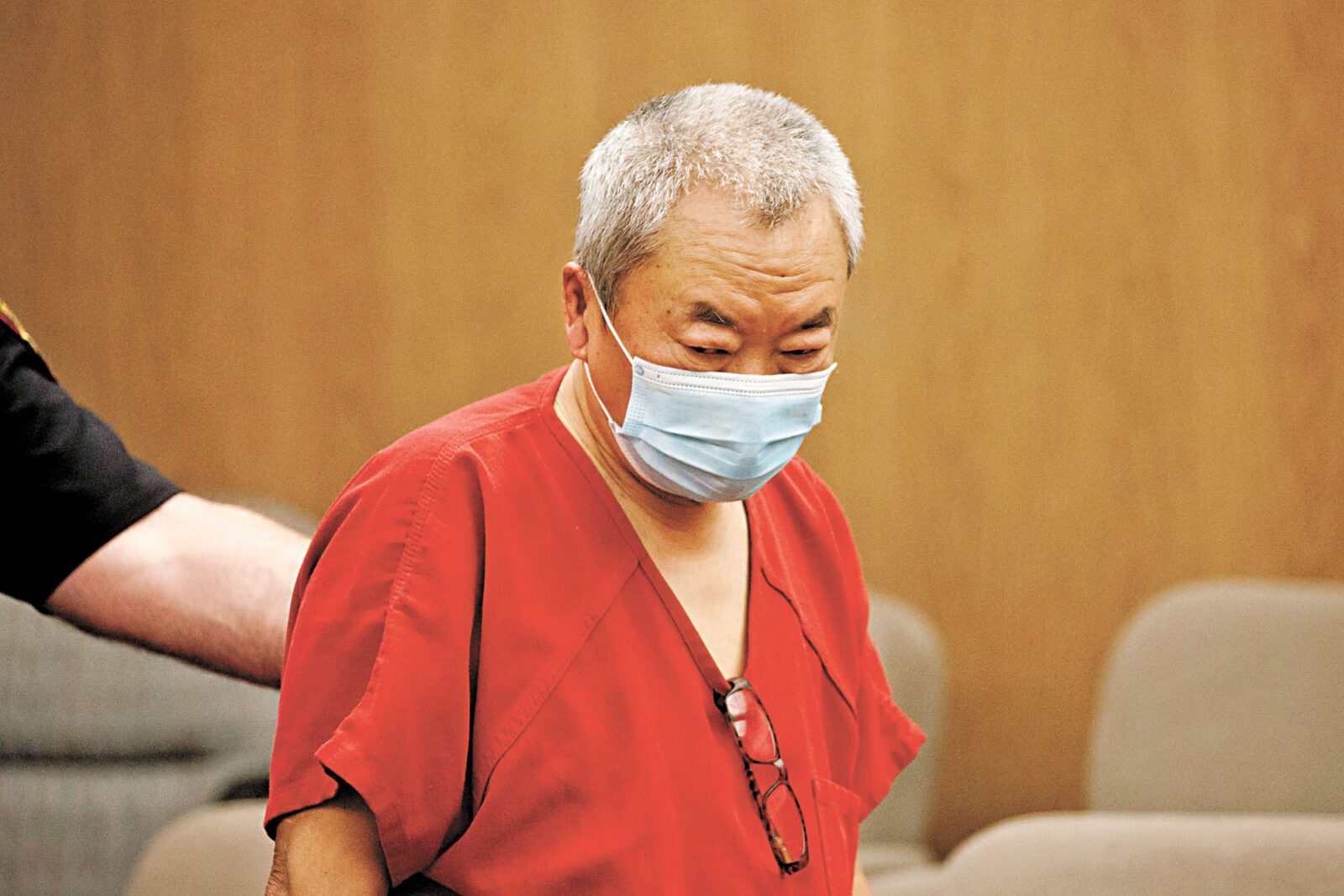 被告趙春利之前在聖馬刁縣高院出庭。Dai Sugano/灣區新聞集團/美聯社